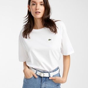 Lacoste white crew neck premium cotton t shirt NWT